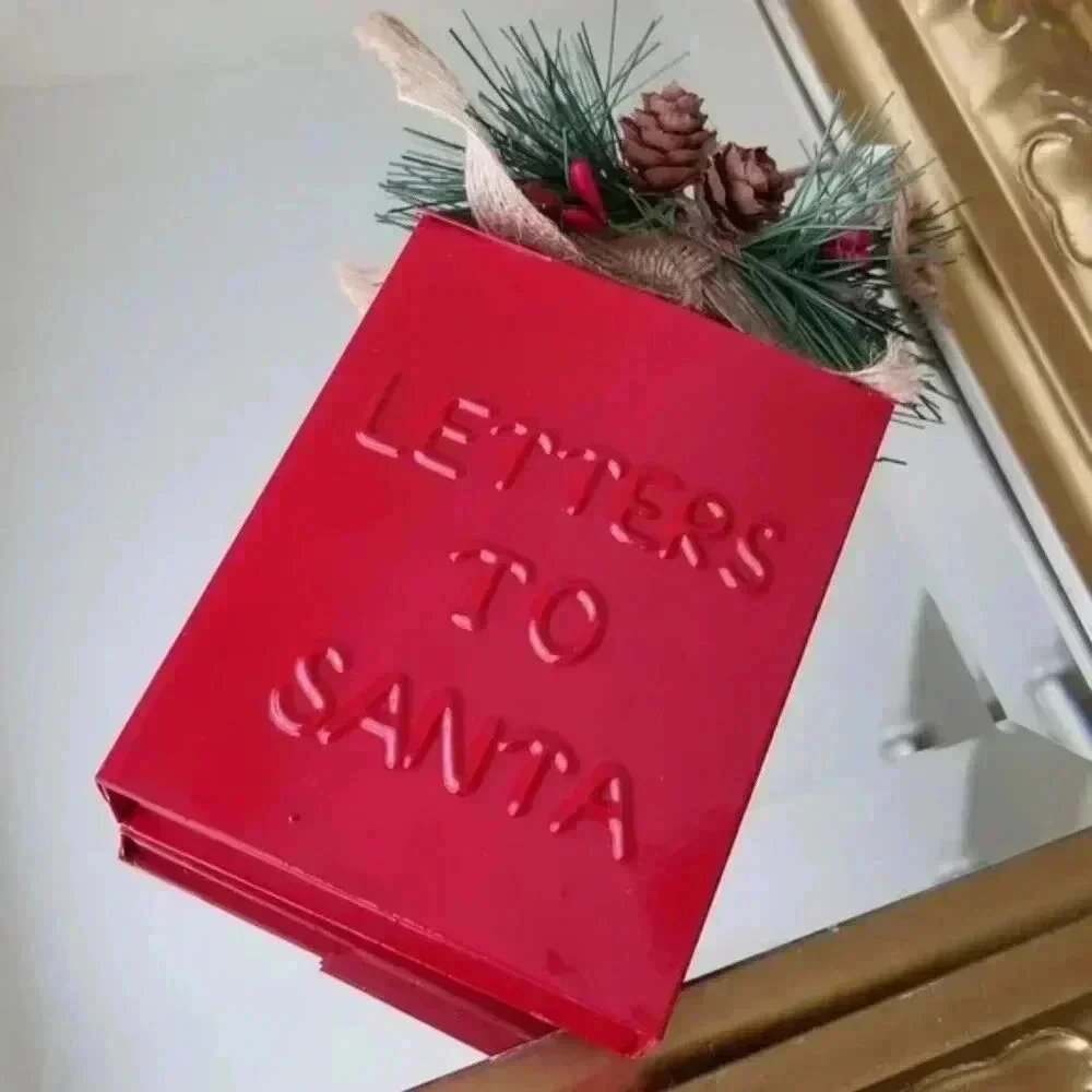 Ashland White Letters To Santa Mailbox Metal